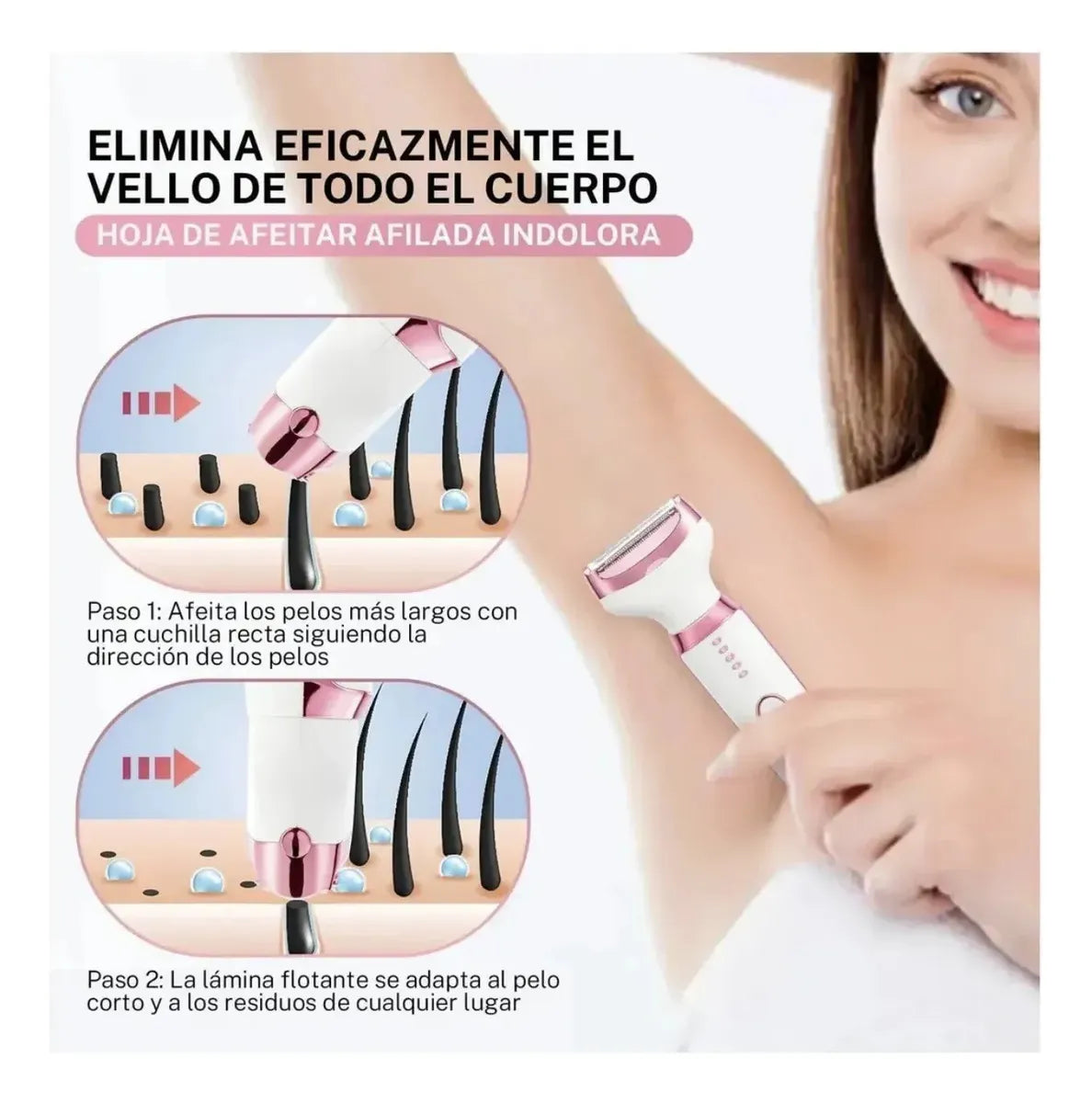 Depiladora Dama 4 en 1 Maquina Mujer