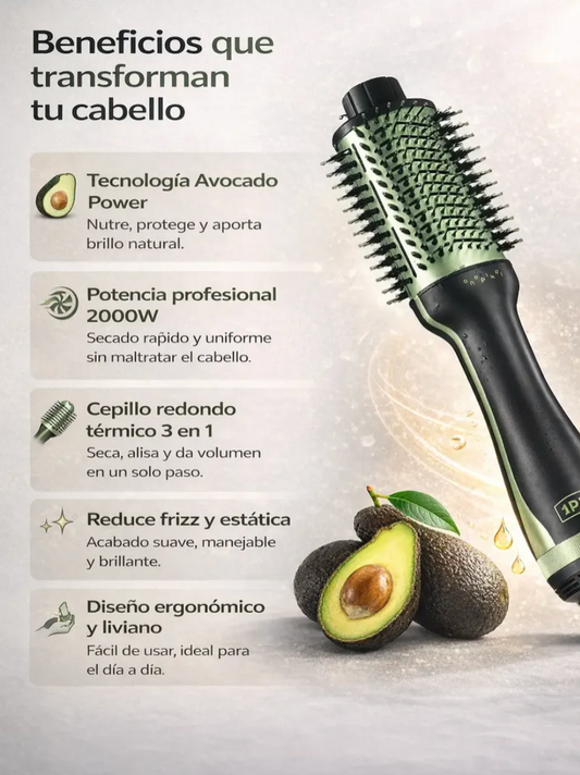 cepillo secador aguacate termico